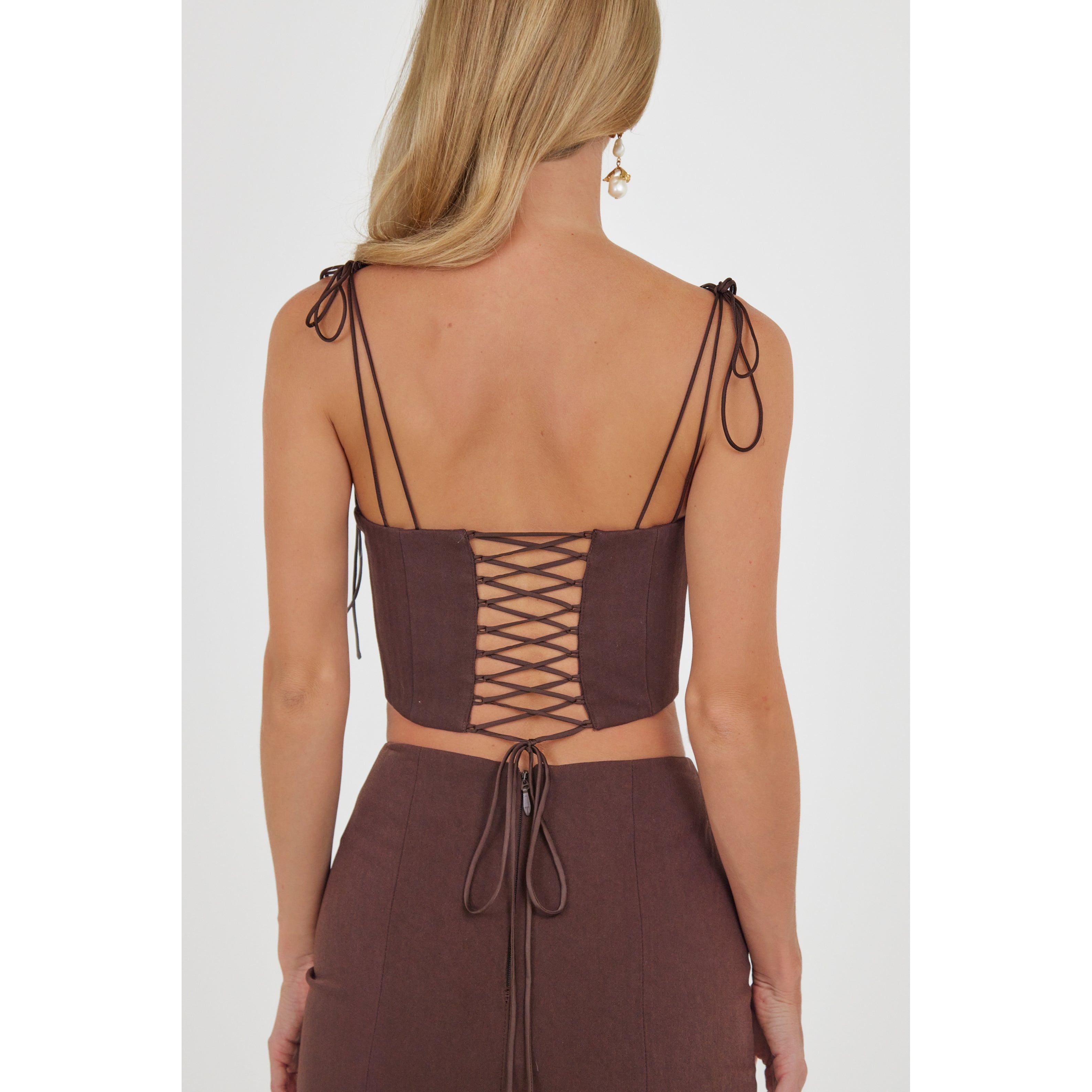 Maya Corset - Chocolate