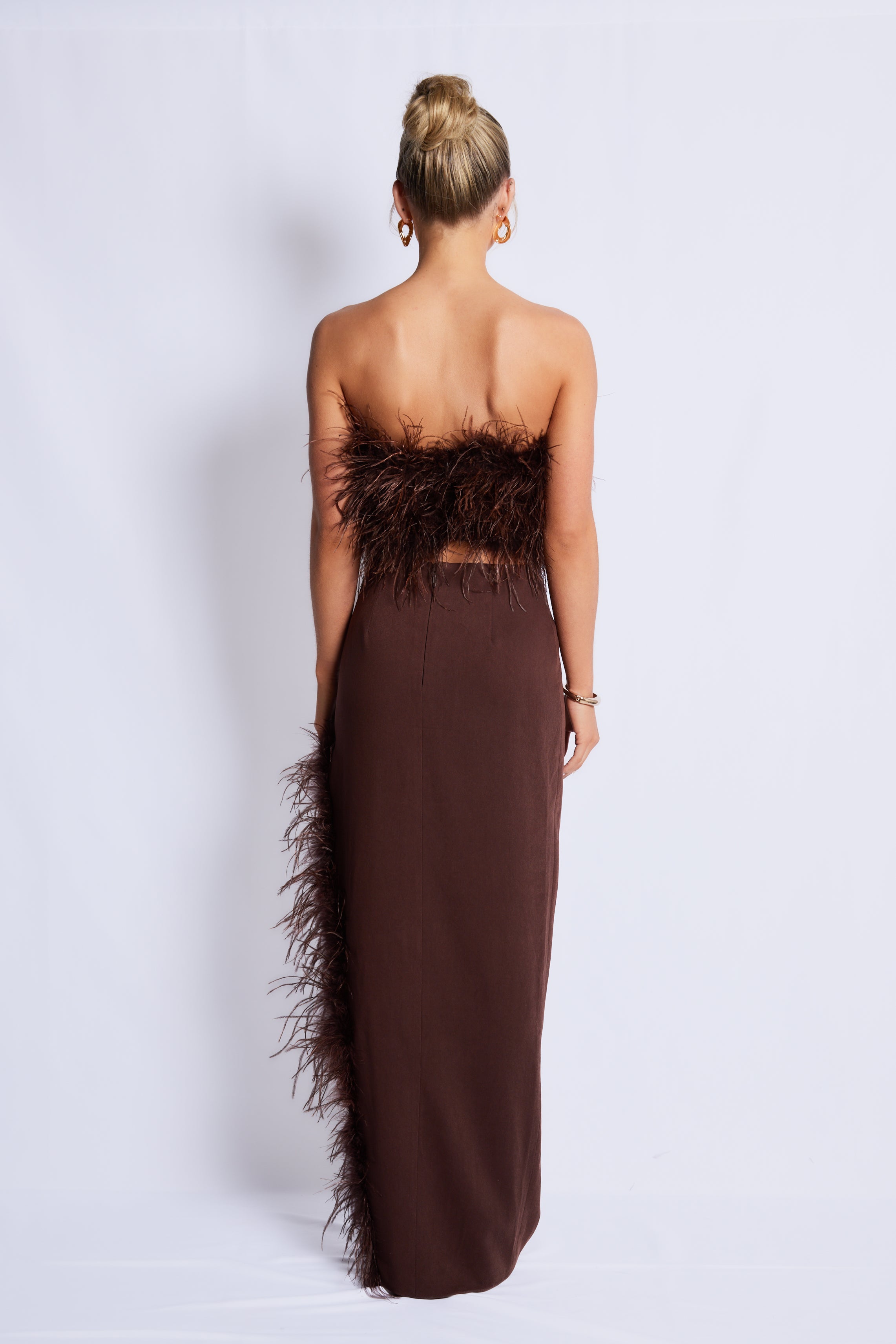 Feather best sale maxi skirt